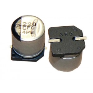 AFC107M50G24T-F, Алюминиевые электролитические конденсаторы для поверхностного монтажа 100UF 50V AEC-Q200