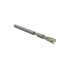 Кабель витая пара U/UTP кат.6 4х2х23AWG solid LSZH нг(А)-HF UUTP4-C6-S23-IN-LSZH-GY-305 сер. (уп.305м) 42048