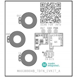 MAX38904BEVK#TDFN, Средства разработки интегральных схем (ИС) управления питанием 2A Low Noise LDO Linear Regulator