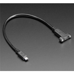 4056, Принадлежности Adafruit  Panel Mount Cable USB C to Micro B Male - 30cm