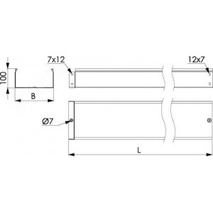 Лоток 100х100 L=3000мм толщина 1.5мм горячеоцинкованный 3510115HDZ