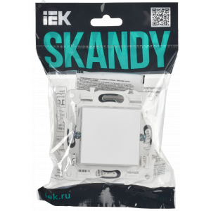 SKANDY Выключатель 1-клавишный 10А SK-V01W арктический белый IEK SK-V10-0-10-K01