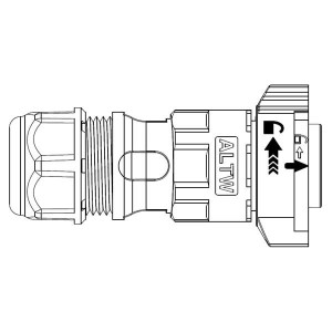 DC-05BFMB-QL8APP, Цилиндрические метрические разъемы 5PIN M CONN M PIN