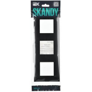 SKANDY Рамка 3-местная SK-F03Bl черный IEK SK-M32-K02