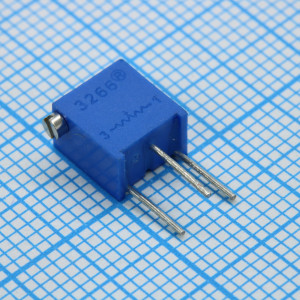 TSR-3266X-204R, Потенциометр многооборотный керметный 200кОм 0.25Вт ±10% 12 ±2 оборотов, (6.7 X 4.7 X 8.22мм)