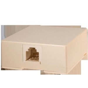 32-2036, Модульные соединители / соединители Ethernet SURF. MT. BOX SGL. 6 PIN IVORY