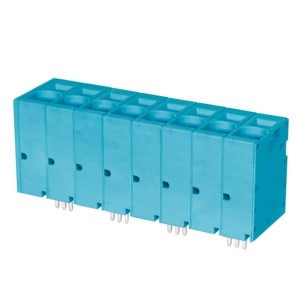 TBL008V-1000-08BE, Фиксированные клеммные колодки Terminal block, screwless, 10.0, Vertical, 8, Blue