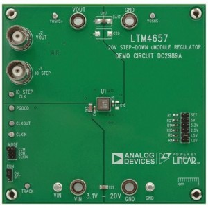 DC2989A, Средства разработки интегральных схем (ИС) управления питанием LTM4657 Demo Board 20VIN, 8A DC/DC Reg