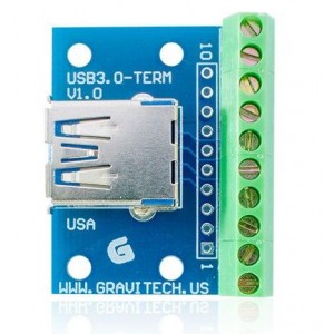 USB30-TERM, Интерфейсные модули клеммных колодок USB 3.0 TypeA Female Breakout Board