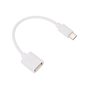 Кабель OTG Type C на USB/2,4A/PVC/white/15cm/18-1180