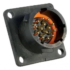 UTS012E14P, Стандартный цилиндрический соединитель 14P Pin Receptacle Square Flange Sz 12E