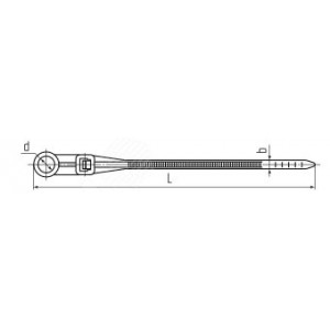 Стяжка нейлоновая КСО 4х110 (бел) (100шт) 80528