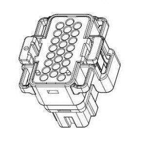 4-1437287-5, Автомобильные разъемы 24 POS SOCKET BLK