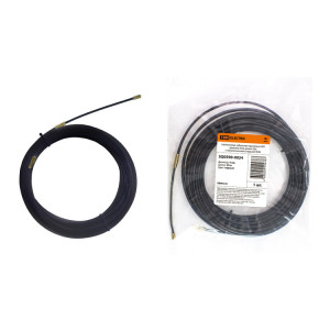 Нейлоновая кабельная протяжка НКП диаметр 4мм длина 20м с наконечниками (черная) SQ0590-0024