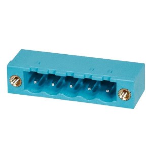 TBP01R1W-508-05BE, Съемные клеммные колодки Terminal block, pluggable, w screw lock, 5.08, receptical, 5 pole, blue