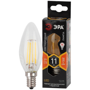 Лампа светодиодная филаментная F-LED B35-11w-827-E14 B35 11Вт свеча E14 тепл. бел. Б0046985