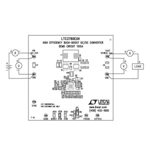 DC1155A, Средства разработки интегральных схем (ИС) управления питанием LTC3780EUH Demo Board Synchronous Buck-Boost Controller