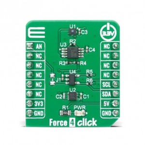 MIKROE-4193, Инструменты разработки многофункционального датчика Force 4 click