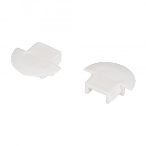 MIC-F белая с отверстием, Заглушка пластиковая для профиля MIC-F-2000 White с отверстием. Материал - пластик (PP), белый.
