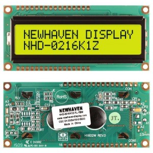 NHD-0216K1Z-FL-YBW, Модули сивольных ЖК-дисплеев и комплектующие STN- Y/G Transfl 80.0 x 36.0