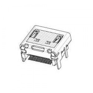 47151-1081, Соединители HDMI, Displayport и DVI  1.0 HDMI R/A HEADER DMI R/A HEADER ASSY.