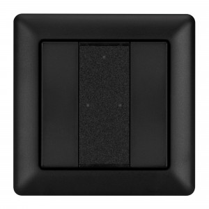 INTELLIGENT ARLIGHT Панель DALI-223-2K-D2-IN-BLACK (BUS, Free purpose) 032504, Встраиваемая кнопочная черная пластиковая панель для работы по протоколу DALI-2. 2 кнопки свободного функционала. Назначение кнопок задается в мастер-контроллере серии DALI-LOGIC-x. Питание от шины DALI (4 мА).