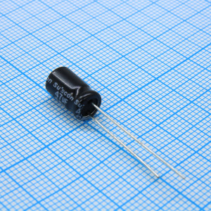 HG025M101E11PKKKS00R, Конденсатор алюминиевый электролитический 100мкФ 25В ±20% (6.3х11мм) радиальный 2.5мм низкое ESR 0.021Ом 340мА 5000час 105°C россыпь