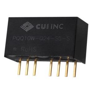 PQQ10W-Q24-S5-S, Преобразователи постоянного тока в постоянный с изоляцией dc-dc isolated, 10 W, 9 36 Vdc input, 5 Vdc, 2 A, single regulated output, SIP