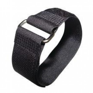 RKWDM-32-15-BK, Кабельные соединения Cinch Strap w/ metal ring, Hook & Loop, Black, 2" x 15", 10/bag