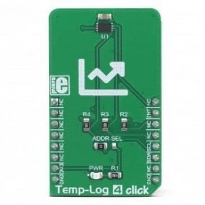 MIKROE-3329, Инструменты разработки температурного датчика Temp-Log 4 Click