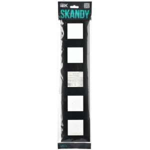 SKANDY Рамка 5-местная SK-F05Bl черный IEK SK-M52-K02