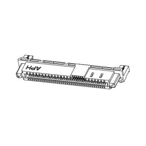 PSAS4F4130011TR, Соединители для ввода/вывода U.2, SAS PCIe 4.0, 68pin, socket, RA, Hybrid