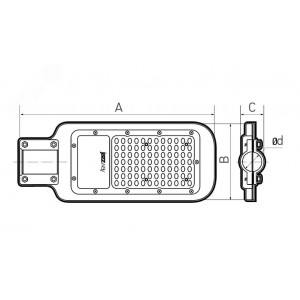 Светильник светодиодный PSL 07 80Вт 5000К IP65 AC180-260 уличный ДКУ 5041073