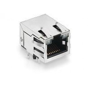 7498011122AR, Модульные соединители / соединители Ethernet MODULAR CONNECTORS / ETHERNET CONNECTORS WE-RJ45 INTGRD XFMR 1X1 SMD TAB UP EMI