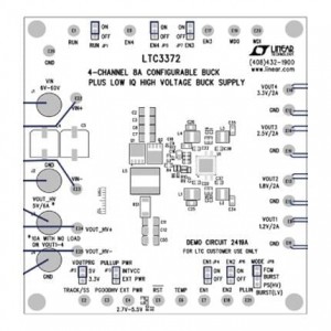 DC2419A, Средства разработки интегральных схем (ИС) управления питанием LTC3372EUK demo board