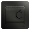 GLOSSA ТЕРМОСТАТ электронный теплого пола с датчиком, в сборе, АНТРАЦИТ, C2 GSL000738