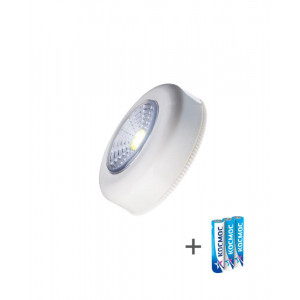 Фонарь-подсветка 1Вт COB LED 3xAAA (R03) корпус ABS-пластик бел. самокл. поверхность в комплекте двустор. скотч KOC305B