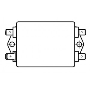 3-123-524, Фильтры цепи питания 16 A, Quick connect terminal 6.3 x 0.8 mm, Standard version 2-stage, Single Phase Block Filter