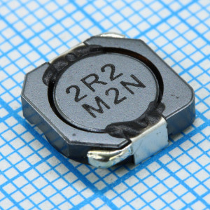 CDRH103RNP-2R2NC-B, Силовая SMD индуктивность 2.2мкГн ±30% 6.7A 0.013Ом c магнитным экраном