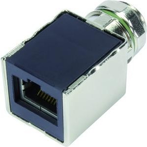 21033812800, Цилиндрические метрические разъемы Adapter M12 RJ45 Cat 6a straight