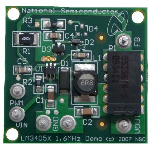 LM3405XEVAL/NOPB, Средства разработки схем светодиодного освещения  LM3405X EVAL BOARD