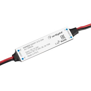 Диммер SMART-D15-DIM (12-24V, 1x3A, 2.4G) (Arlight, IP20 Пластик, 5 лет)