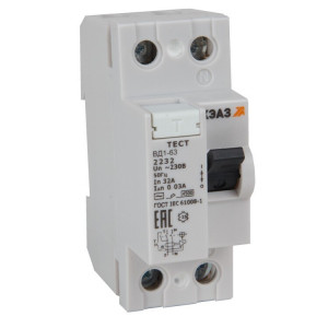 Выключатель дифференциального тока (УЗО) 2п 25А 10мА ВД1-63-2125-АС-УХЛ4 электронное 318457