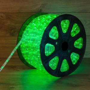 Дюралайт LED, свечение с динамикой (3W) - зеленый, 36 LED/м, бухта 100м 121-324