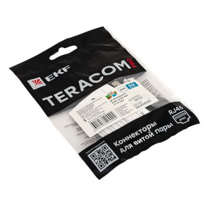 Коннектор TERACOM PRO полевой заделки RJ-45 (8P8C) экранированный STP для кабеля Cat.6A TRP-PLUG-6ASTP-FST