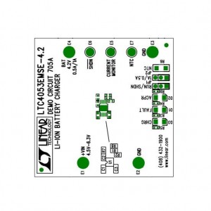 DC705A, Средства разработки интегральных схем (ИС) управления питанием LTC4053EMSE-4.2 - Li-Ion Battery Charger