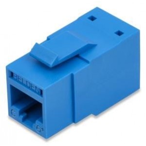 RV6MJKUBL-S1, Модульные соединители / соединители Ethernet CAT6+ JACK BLUE CONNECTOR