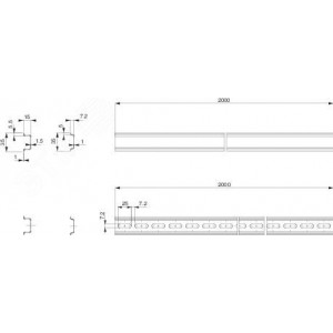 DIN-рельс симметричный35мм 600мм NSYSDR60A