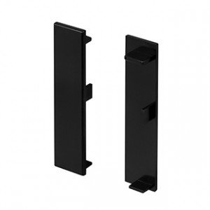 PLINTUS-H55 BLACK, Пара глухих заглушек для профиля PLINTUS-H55 черного цвета. Материал пластик.  В комплекте 2 шт., цена за 1 комплект.