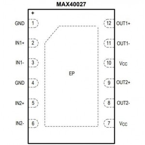 MAX40027ATC/VY+, Аналоговые компараторы Ultra Fast Dual Comparator